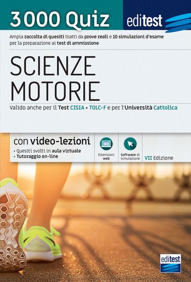 Immagine di EDITEST. SCIENZE MOTORIE. 3000 QUIZ. AMPIA RACCOLTA DI QUESITI TRATTI DA PROVE REALI E 10 SIMULA...