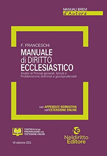 Immagine di MANUALE DI DIRITTO ECCLESIASTICO