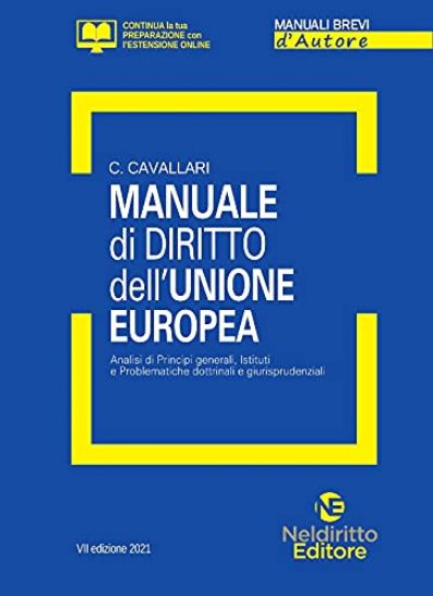 Immagine di MANUALE DI DIRITTO DELL`UNIONE EUROPEA