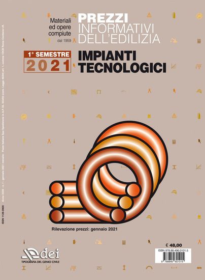 Immagine di PREZZI INFORMATIVI DELL`EDILIZIA. IMPIANTI TECNOLOGICI. 1° SEMESTRE 2021