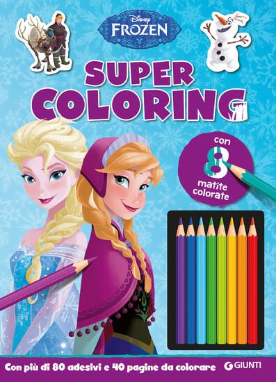 Immagine di FROZEN. SUPER COLORING. CON ADESIVI. CON 8 MATITE