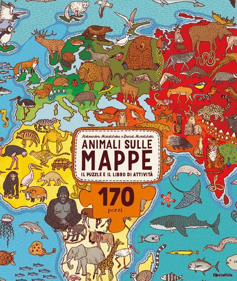 Immagine di ANIMALI SULLE MAPPE. IL PUZZLE E IL LIBRO DI ATTIVITA`.