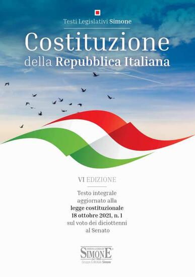 Immagine di COSTITUZIONE DELLA REPUBBLICA ITALIANA. AGGIORNATA 2021