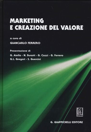 Immagine di MARKETING E CREAZIONE DEL VALORE