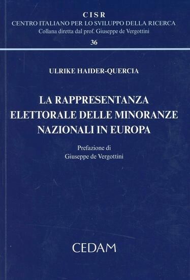 Immagine di RAPPRESENTANZA ELETTORALE DELLE MINORANZE NAZIONALI IN EUROPA (LA)