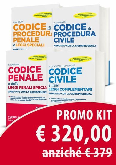 Immagine di KIT 4 CODICI SUPERIORI. CIVILE-PENALE-PROCEDURA CIVILE-PROCEDURA PENALE