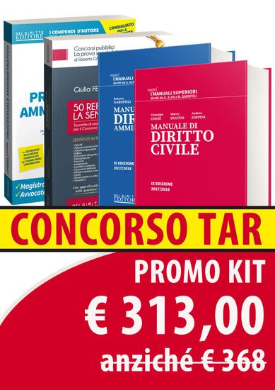 Immagine di COMPENDIO DI DIRITTO PROCESSUALE AMMINISTRATIVO-MANUALE DI DIRITTO CIVILE-50 REFERENDARI TAR. LA...