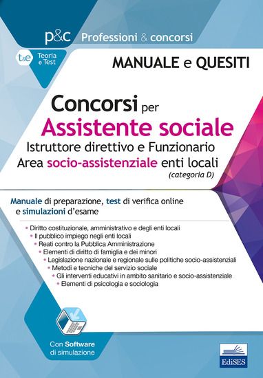 Immagine di CONCORSI PER ASSISTENTE SOCIALE. ISTRUTTORE DIRETTIVO E FUNZIONARIO ENTI LOCALI. MANUALE DI PREP...