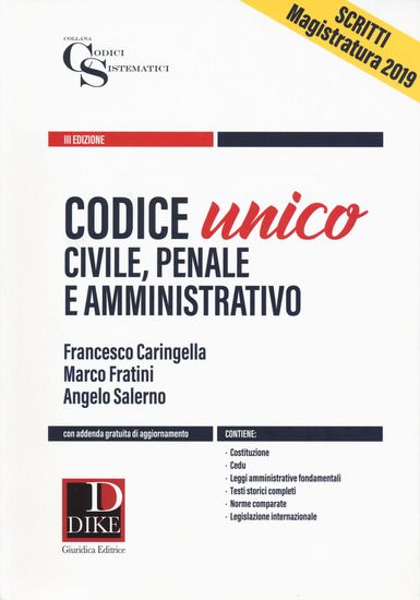 Immagine di CODICE UNICO. CIVILE, PENALE E AMMINISTRATIVO. CON ESPANSIONE ONLINE