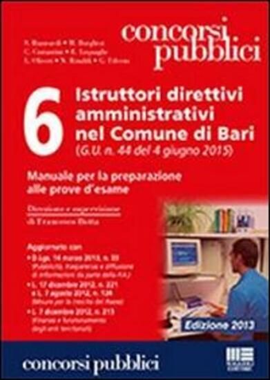 Immagine di 6 ISTRUTTORI DIRETTIVI AMMINISTRATIVI NEL COMUNE DI BARI