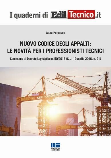 Immagine di NUOVO CODICE DEGLI APPALTI: LE NOVITA` PER I PROFESSIONISTI TECNICI