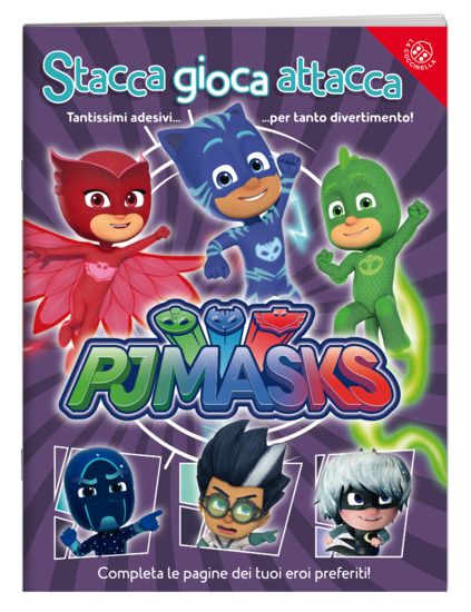 Immagine di STACCA GIOCA ATTACCA. PJ MASKS. CON ADESIVI. EDIZ. A COLORI