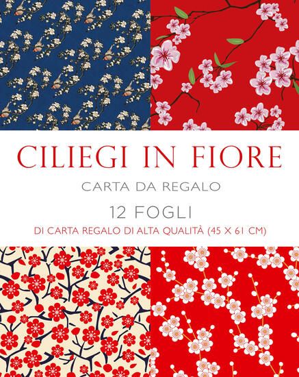 Immagine di CILIEGI IN FIORE. 12 FOGLI DI CARTA REGALO DI ALTA QUALITA` (45X61 CM)