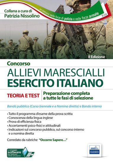 Immagine di CONCORSO ALLIEVI MARESCIALLI ESERCITO ITALIANO. TEORIA E TEST PER LA PROVA SCRITTA E PER GLI ACC...