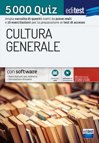 Immagine di EDITEST 5000 QUIZ DI CULTURA GENERALE.AMPIA RACCOLTA DI QUESITI TRATTI DA PROVE REALI E 10 ESERC...