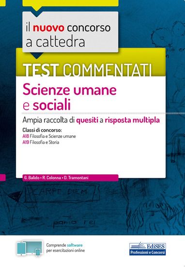 Immagine di NUOVO CONCORSO A CATTEDRA. TEST COMMENTATI SCIENZE UMANE E SOCIALI. AMPIA RACCOLTA DI QUESITI A ...