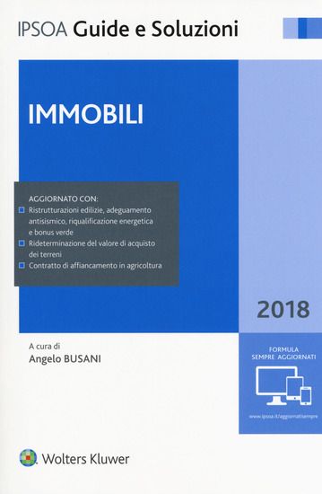 Immagine di IMMOBILI 2018. CON E-BOOK. CON ESPANSIONE ONLINE