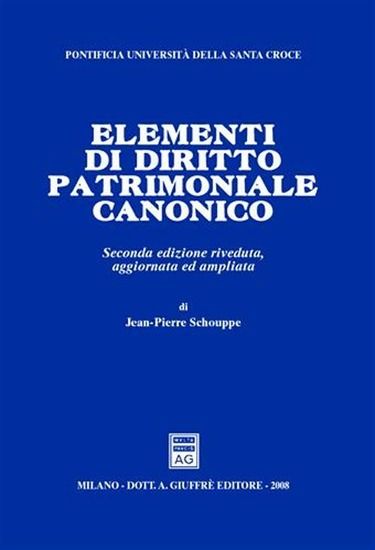 Immagine di ELEMENTI DI DIRITTO PATRIMONIALE CANONICO