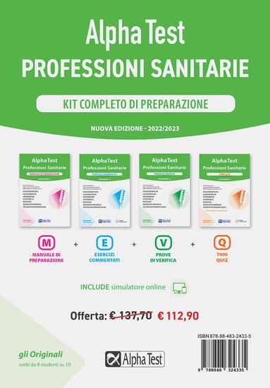 Immagine di ALPHA TEST. PROFESSIONI SANITARIE. KIT COMPLETO DI PREPARAZIONE: MANUALE DI PREPARAZIONE-ESERCIZ...