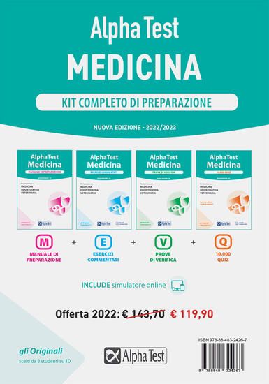 Immagine di ALPHA TEST. MEDICINA. KIT COMPLETO DI PREPARAZIONE. NUOVA EDIZ. CON SOFTWARE DI SIMULAZIONE