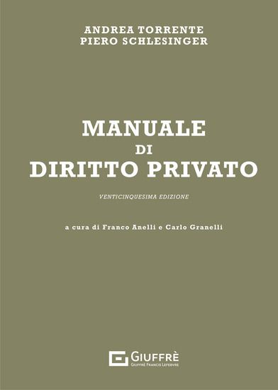 Immagine di MANUALE DI DIRITTO PRIVATO