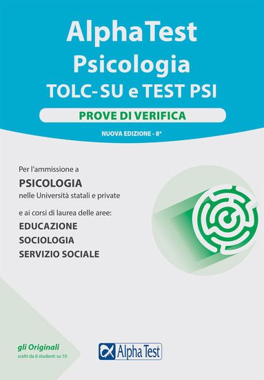 Immagine di ALPHA TEST. PSICOLOGIA. TOLC-SU. PROVE DI VERIFICA