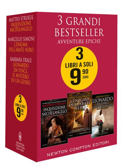 Immagine di 3 GRANDI BESTSELLER. AVVENTURE EPICHE: INQUISIZIONE - L`ENIGMA DELL`ABATE NERO - LEONARDO DA VINCI