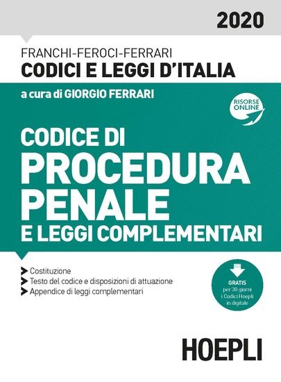 Immagine di CODICE DI PROCEDURA PENALE E LEGGI COMPLEMENTARI