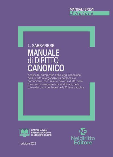 Immagine di MANUALE DI DIRITTO CANONICO 2022