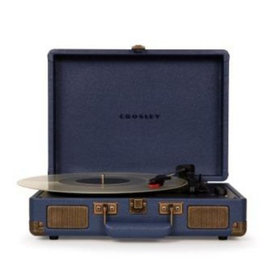 Immagine di GIRADISCHI CROSLEY VALIGETTA PORTATILE BLU - DELUXE BLUETOOTH, PITCH CONTROL