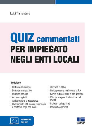 Immagine di QUIZ COMMENTATI PER IMPIEGATO NEGLI ENTI LOCALI