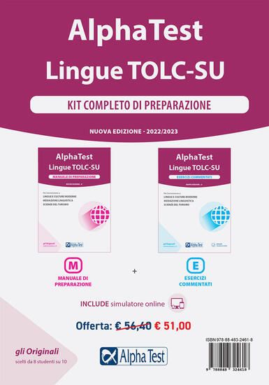 Immagine di ALPHA TEST LINGUE. KIT DI PREPARAZIONE: MANUALE DI PREPARAZIONE-ESERCIZI COMMENTATI. PER L`AMMIS...