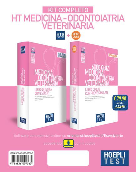 Immagine di HOEPLI TEST. MEDICINA ODONTOIATRIA VETERINARIA. KIT COMPLETO: LIBRO DI TEORIA CON ESERCIZI-6000 ...