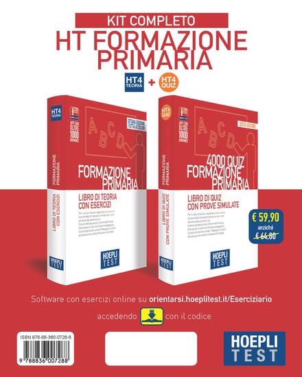 Immagine di HOEPLI TEST. FORMAZIONE PRIMARIA. KIT COMPLETO: LIBRO DI TEORIA CON ESERCIZI-4000 QUIZ CON PROVE...