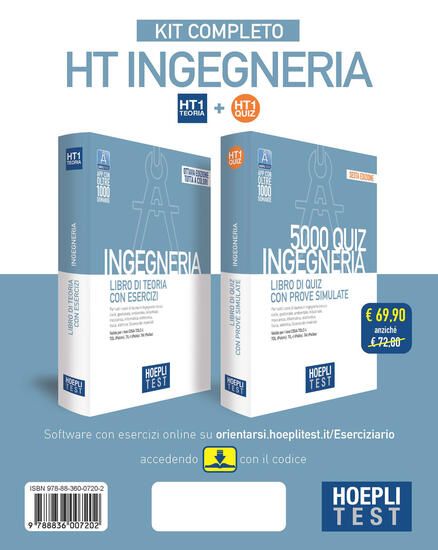 Immagine di HOEPLI TEST. INGEGNERIA. KIT COMPLETO: LIBRO DI TEORIA CON ESERCIZI-5000 QUIZ CON PROVE SIMULATE