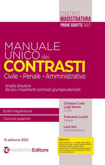 Immagine di MANUALE UNICO DEI CONTRASTI: CIVILE PENALE AMMINISTRATIVO. SCRITTI MAGISTRATURA, CONCORSI SUPERIORI