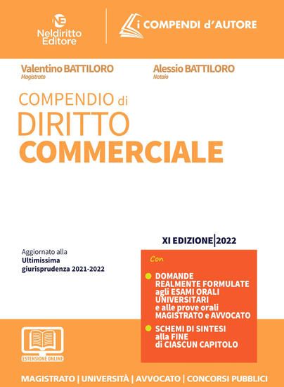 Immagine di COMPENDIO DI DIRITTO COMMERCIALE 2022