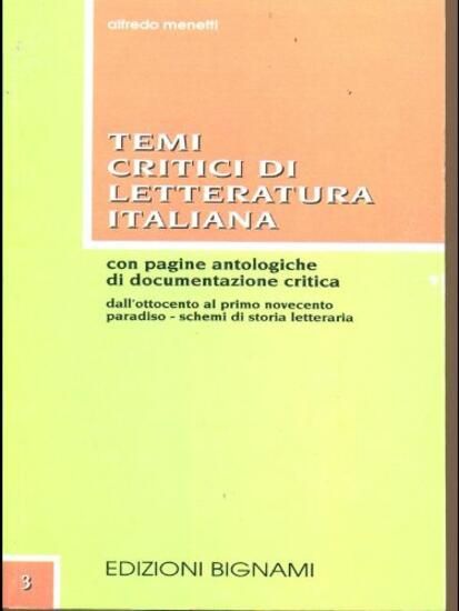 Immagine di TEMI CRITICI DI LETTERATUTA ITAL.3