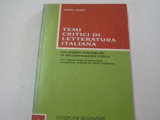 Immagine di TEMI CRITICI DI LETTERATURA ITALIANA 2