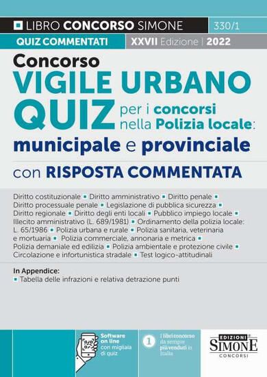 Immagine di CONCORSO VIGILE URBANO. QUIZ PER I CONCORSI NELLA POLIZIA LOCALE: MUNICIPALE E PROVINCIALE.