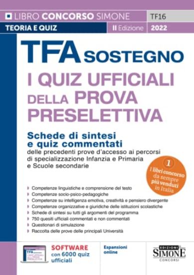 Immagine di TFA INSEGNANTE DI SOSTEGNO. I QUIZ UFFICIALI DELLA PROVA PRESELETTIVA