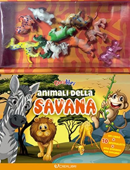 Immagine di ANIMALI DELLA SAVANA. CON 10 ANIMALETTI IN PLASTICA. CON POSTER