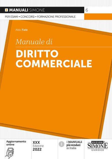 Immagine di MANUALE DI DIRITTO COMMERCIALE 2022