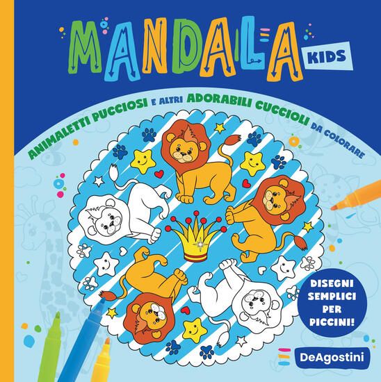 Immagine di ANIMALETTI PUCCIOSI E ALTRI ADORABILI CUCCIOLI DA COLORARE. MANDALA KIDS.