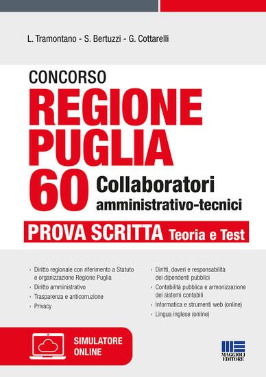 Immagine di CONCORSO REGIONE PUGLIA. 60 COLLABORATORI AMMINISTRATIVO-TECNICI. PROVA SCRITTA