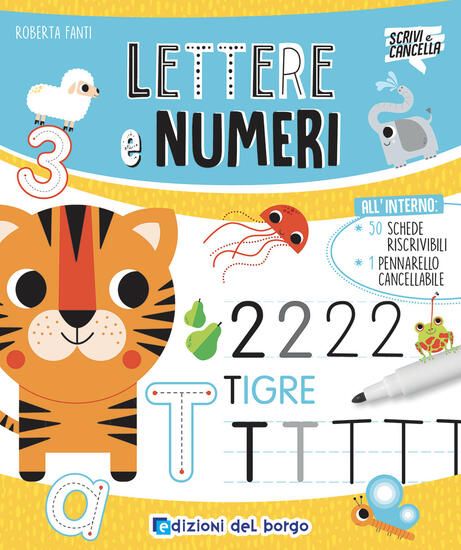 Immagine di LETTERE E NUMERI.CON 50 SCHEDE RISCRIVIBILI. CON PENNARELLO CANCELLABILE