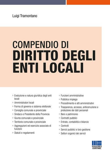 Immagine di COMPENDIO DI DIRITTO DEGLI ENTI LOCALI 2022