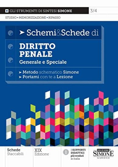 Immagine di SCHEMI & SCHEDE DI DIRITTO PENALE. GENERALE E SPECIALE 2022