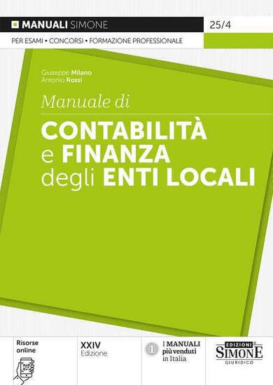 Immagine di MANUALE DI CONTABILITA` E FINANZA DEGLI ENTI LOCALI 2022