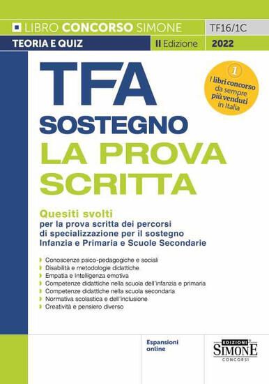 Immagine di TFA SOSTEGNO. LA PROVA SCRITTA. QUESITI SVOLTI